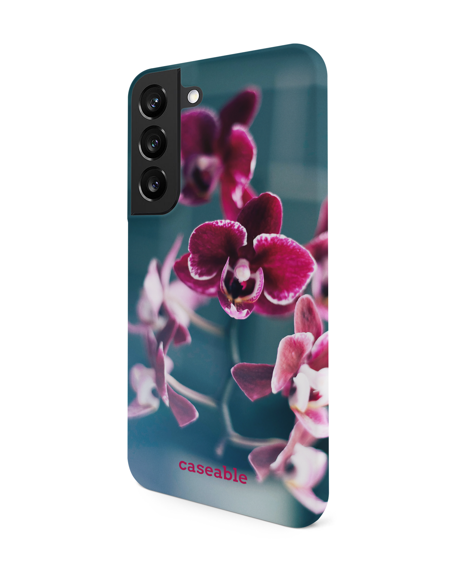 Orchid Hard Shell Phone Case Samsung Galaxy S22 5G: View from the right side
