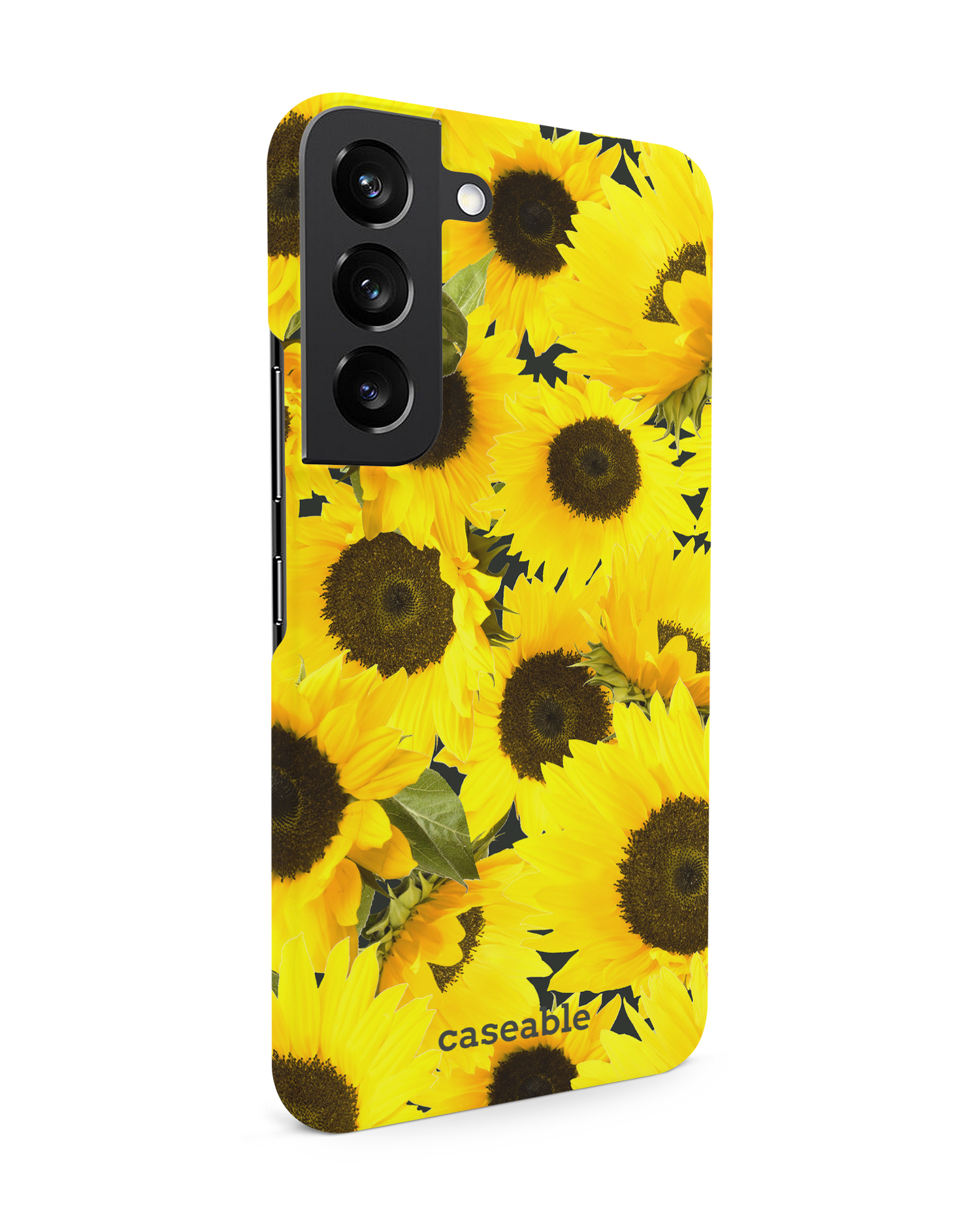 Sunflowers Hard Shell Phone Case Samsung Galaxy S22 5G: View from the left side