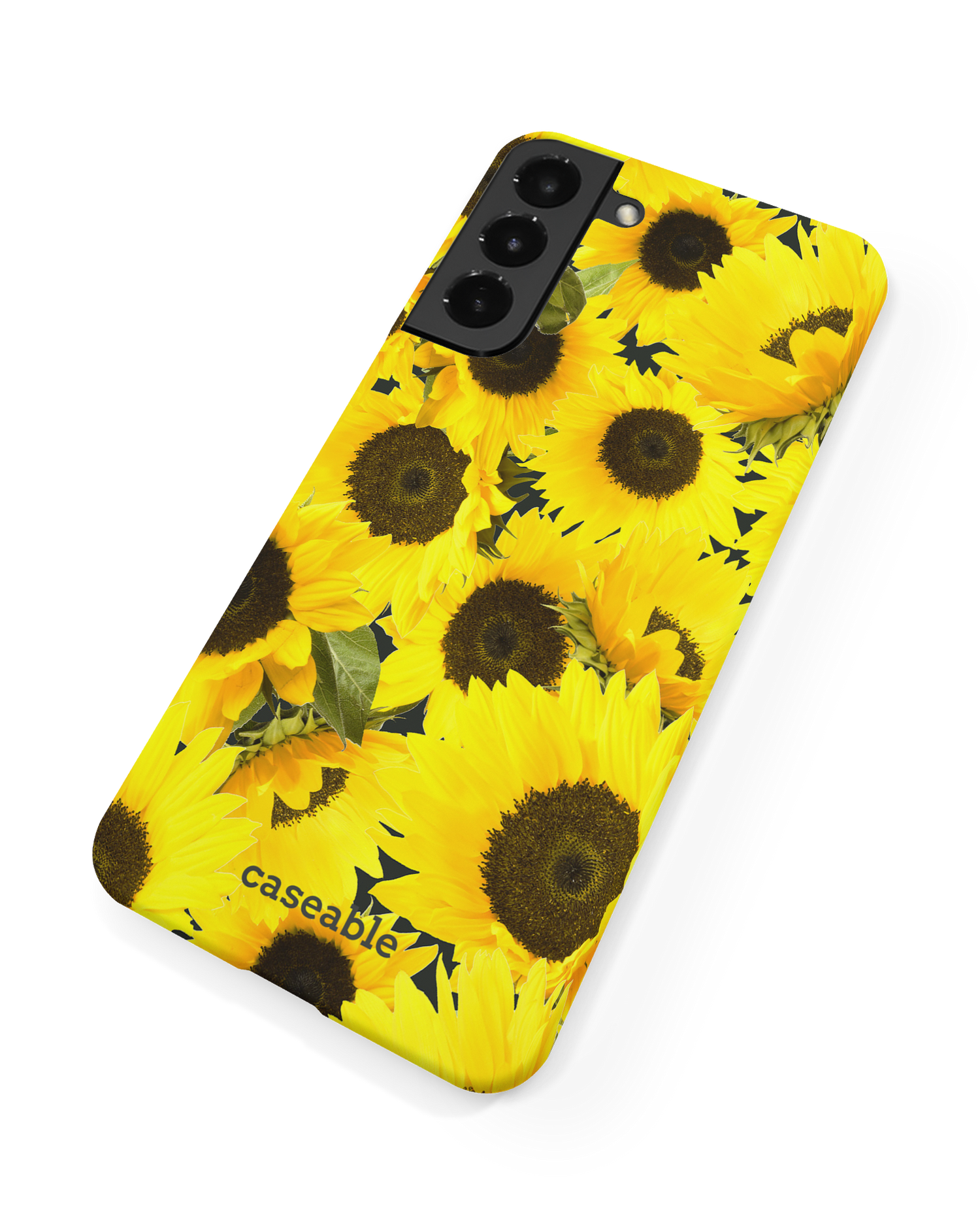 Sunflowers Hard Shell Phone Case Samsung Galaxy S22 5G: Back View