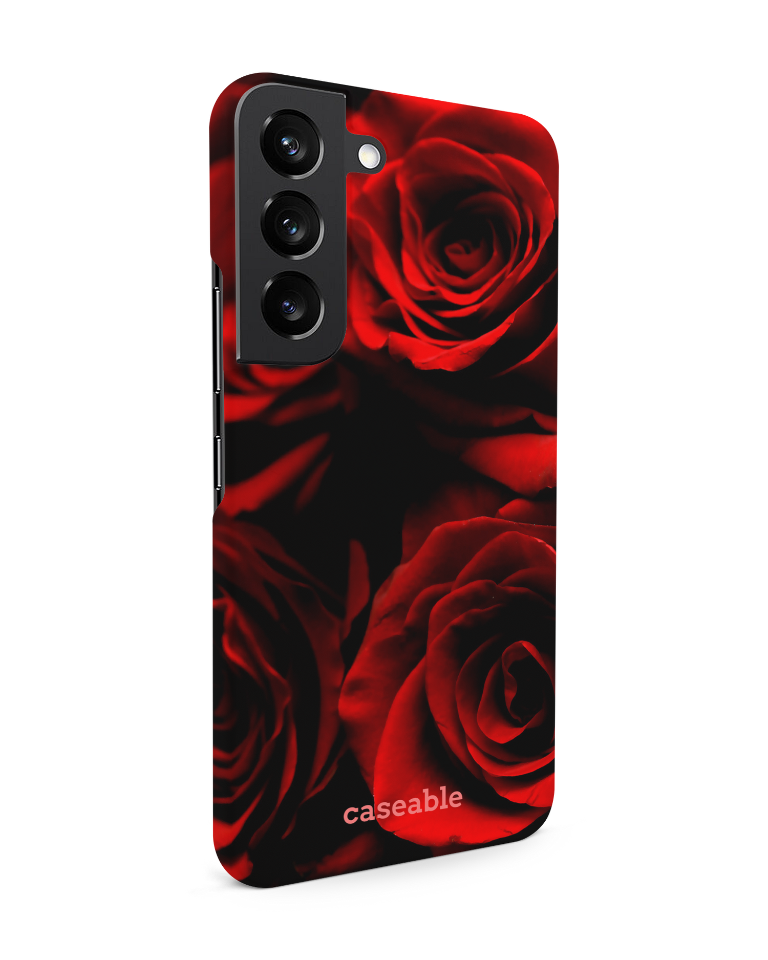 Red Roses Hard Shell Phone Case Samsung Galaxy S22 5G: View from the left side