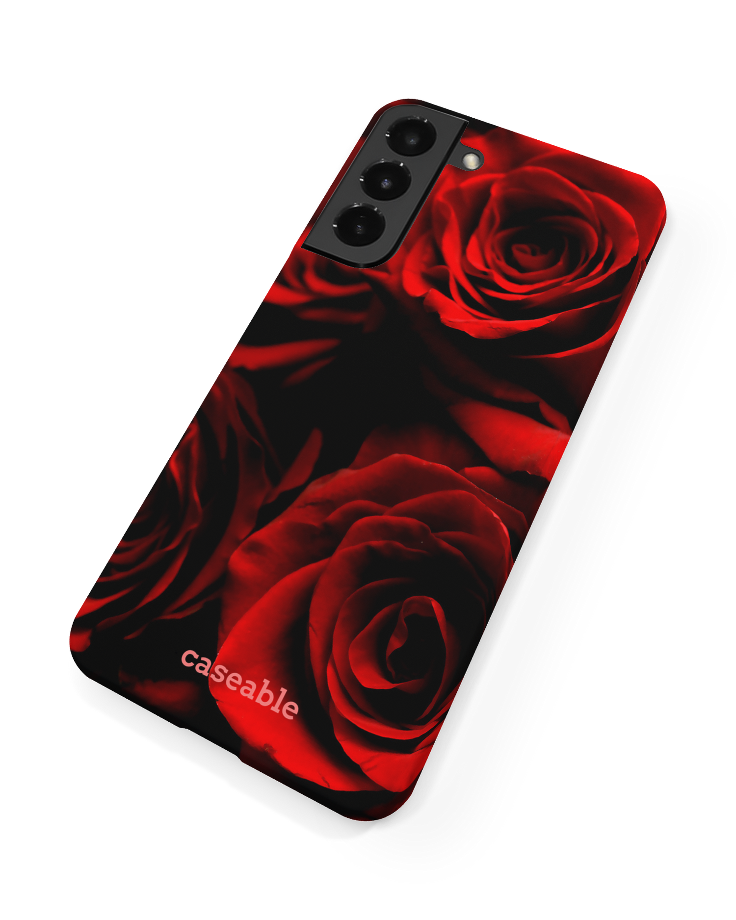 Red Roses Hard Shell Phone Case Samsung Galaxy S22 5G: Back View