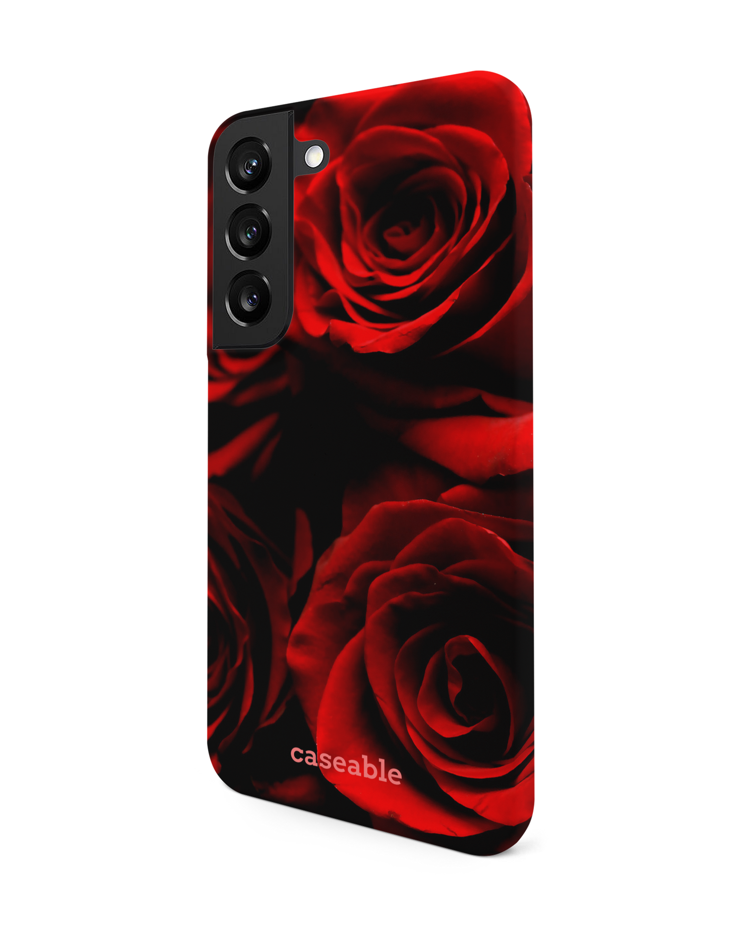 Red Roses Hard Shell Phone Case Samsung Galaxy S22 5G: View from the right side