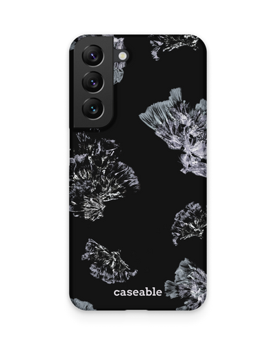 Silver Petals Hard Shell Phone Case Samsung Galaxy S22 5G