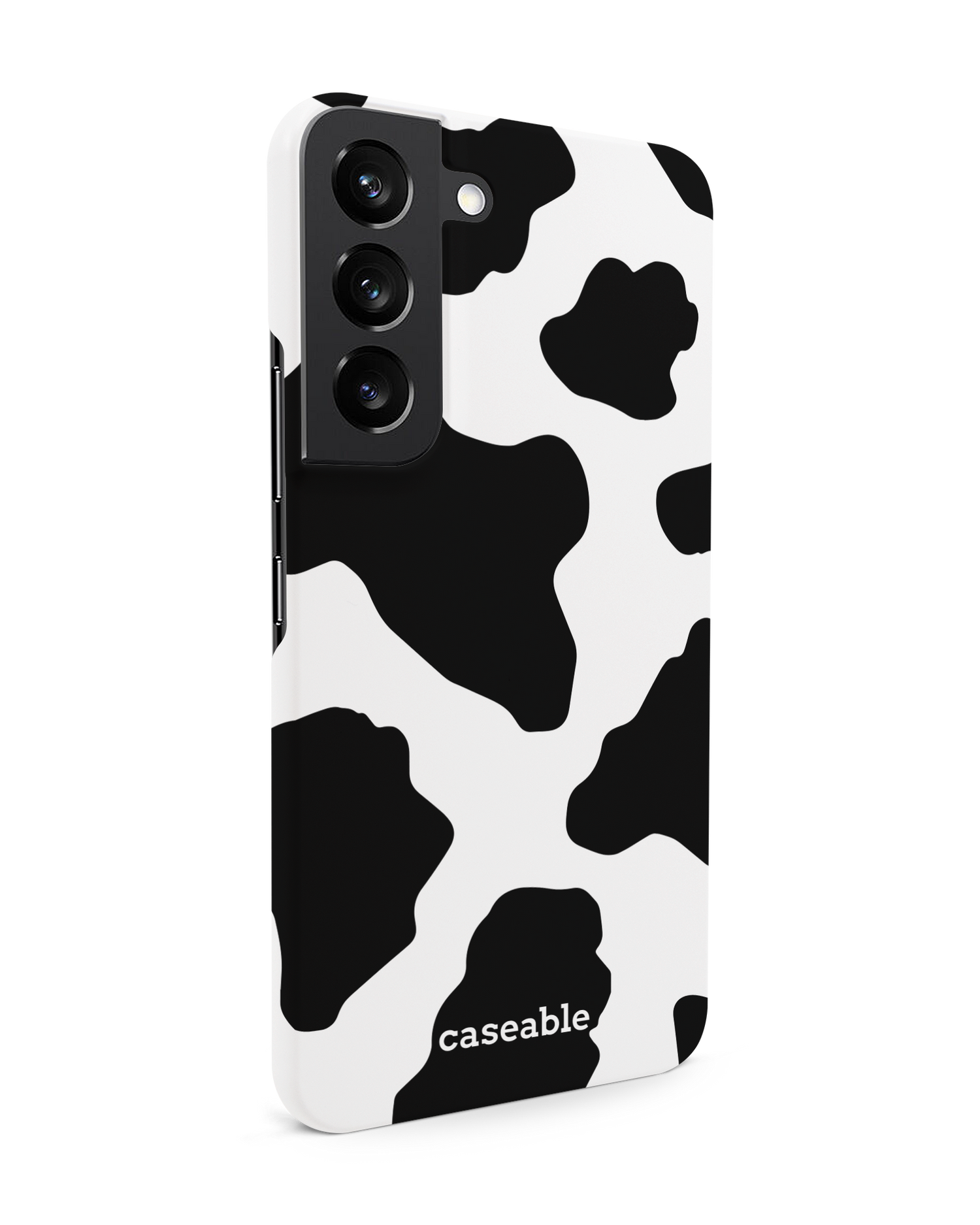 Cow Print 2 Hard Shell Phone Case Samsung Galaxy S22 5G: View from the left side