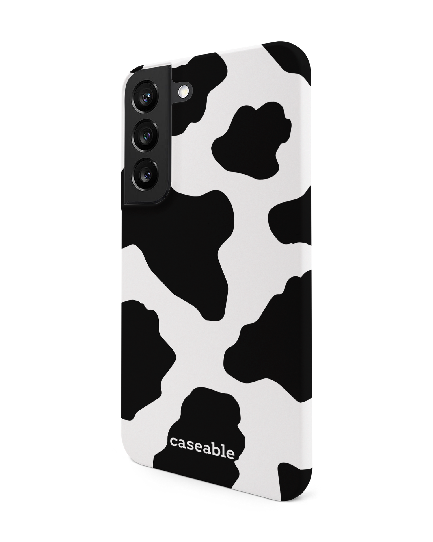 Cow Print 2 Hard Shell Phone Case Samsung Galaxy S22 5G: View from the right side