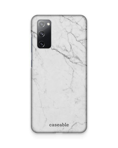 White Marble Hard Shell Phone Case Samsung Galaxy S20 FE (Fan Edition)