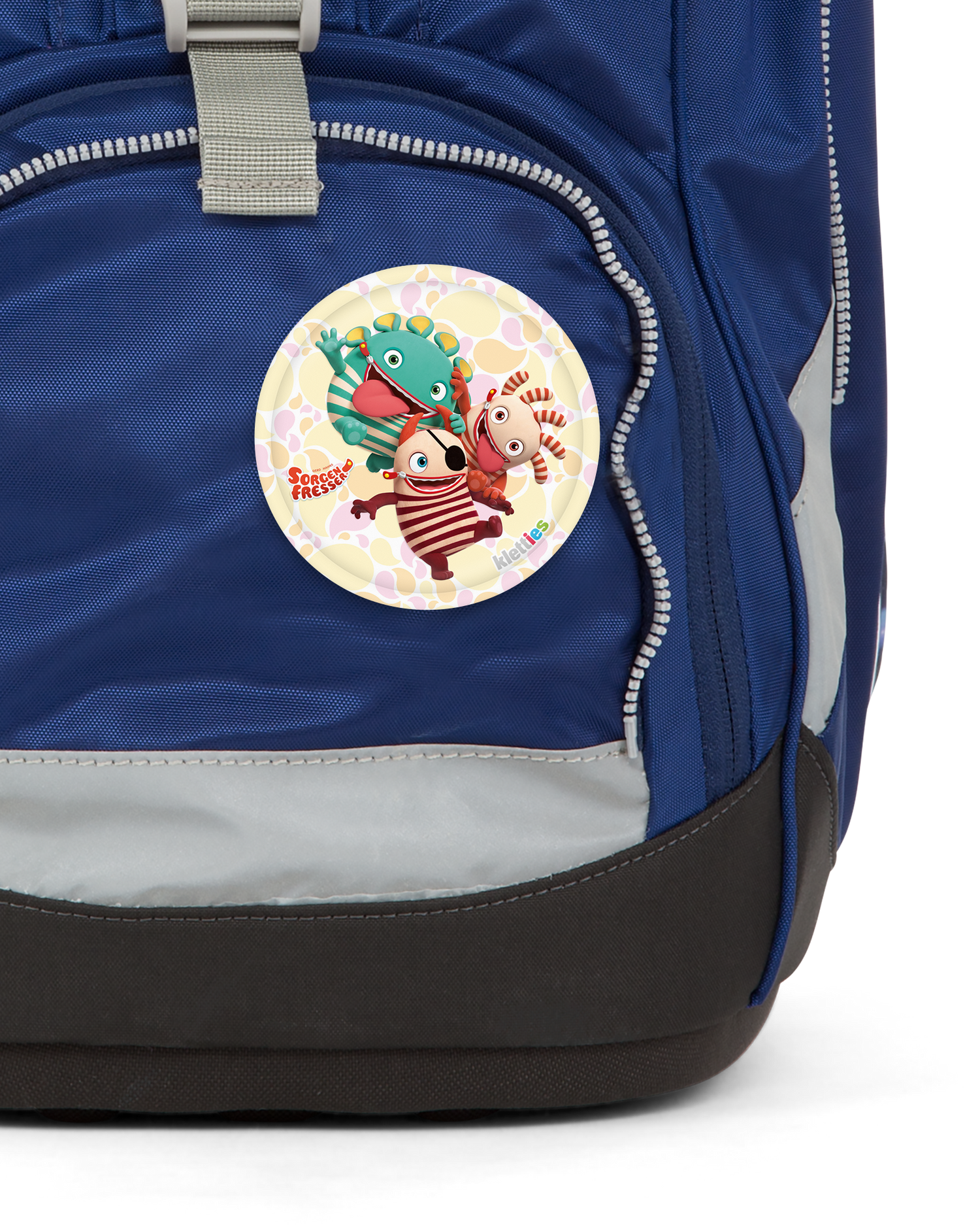 Sorgenfresser Beste Freunde Klettie: Detail shot on an ergobag backpack