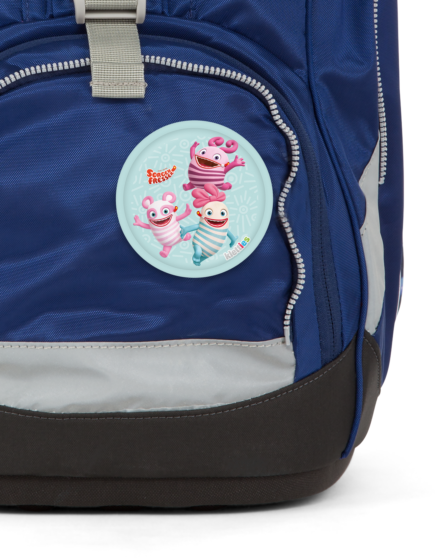 Sorgenfresser Happy Klettie: Detail shot on an ergobag backpack