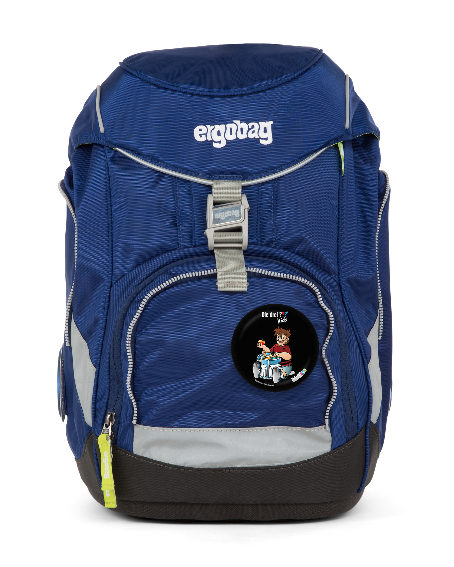 ergobag backpack with Die Drei Fragezeichen Apfel Klettie