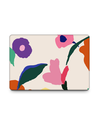 Handpainted Blooms Laptop Skin for 15 inch Apple MacBooks: Front View