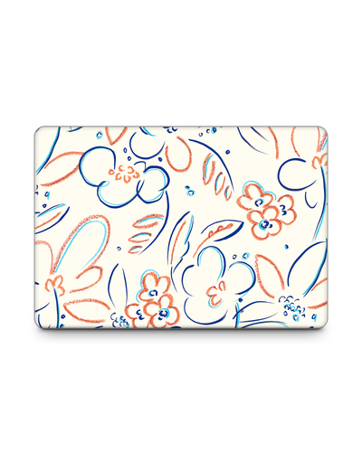 Bloom Doodles Laptop Skin for 15 inch Apple MacBooks: Front View