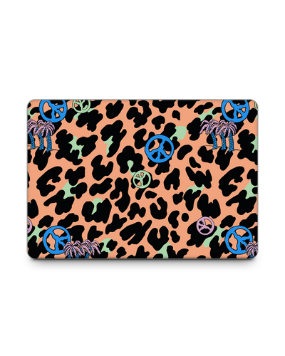 Leopard Peace Palms Laptop Skin for 15 inch Apple MacBooks: Front View