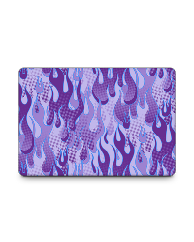 Purple Flames Laptop Skin for 15 inch Apple MacBooks: Front View