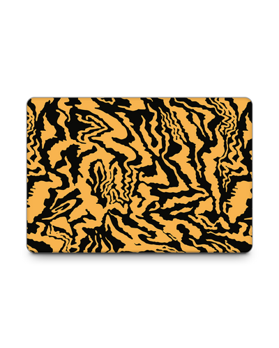Warped Tiger Stripes Laptop Skin for 15 inch Apple MacBooks: Front View