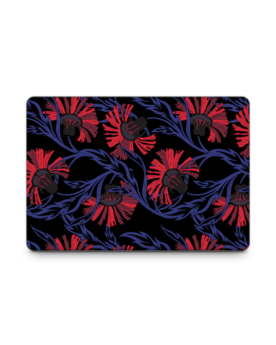 Midnight Floral Laptop Skin for 15 inch Apple MacBooks: Front View