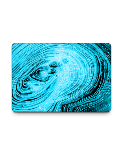 Turquoise Ripples Laptop Skin for 15 inch Apple MacBooks: Front View