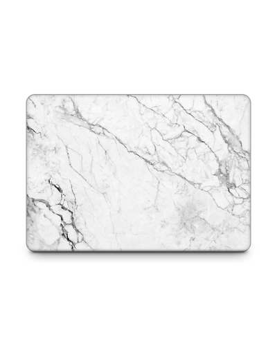 White Marble Laptop Skin for 13 inch Apple MacBooks: Front View