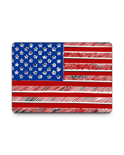 American Flag Color Laptop Skin for 13 inch Apple MacBooks: Front View