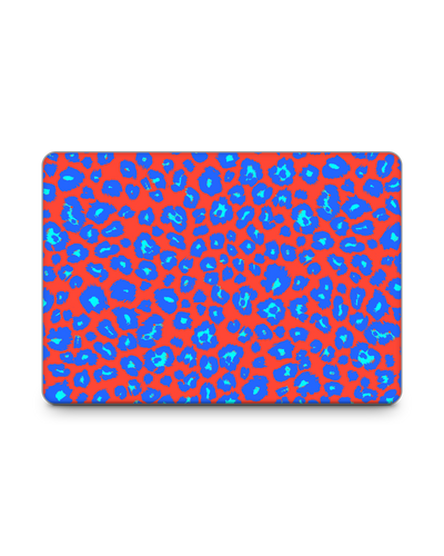 Bright Leopard Print Laptop Skin for 13 inch Apple MacBooks: Front View