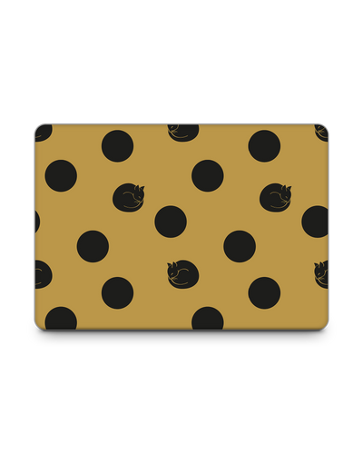 Polka Cats Laptop Skin for 13 inch Apple MacBooks: Front View