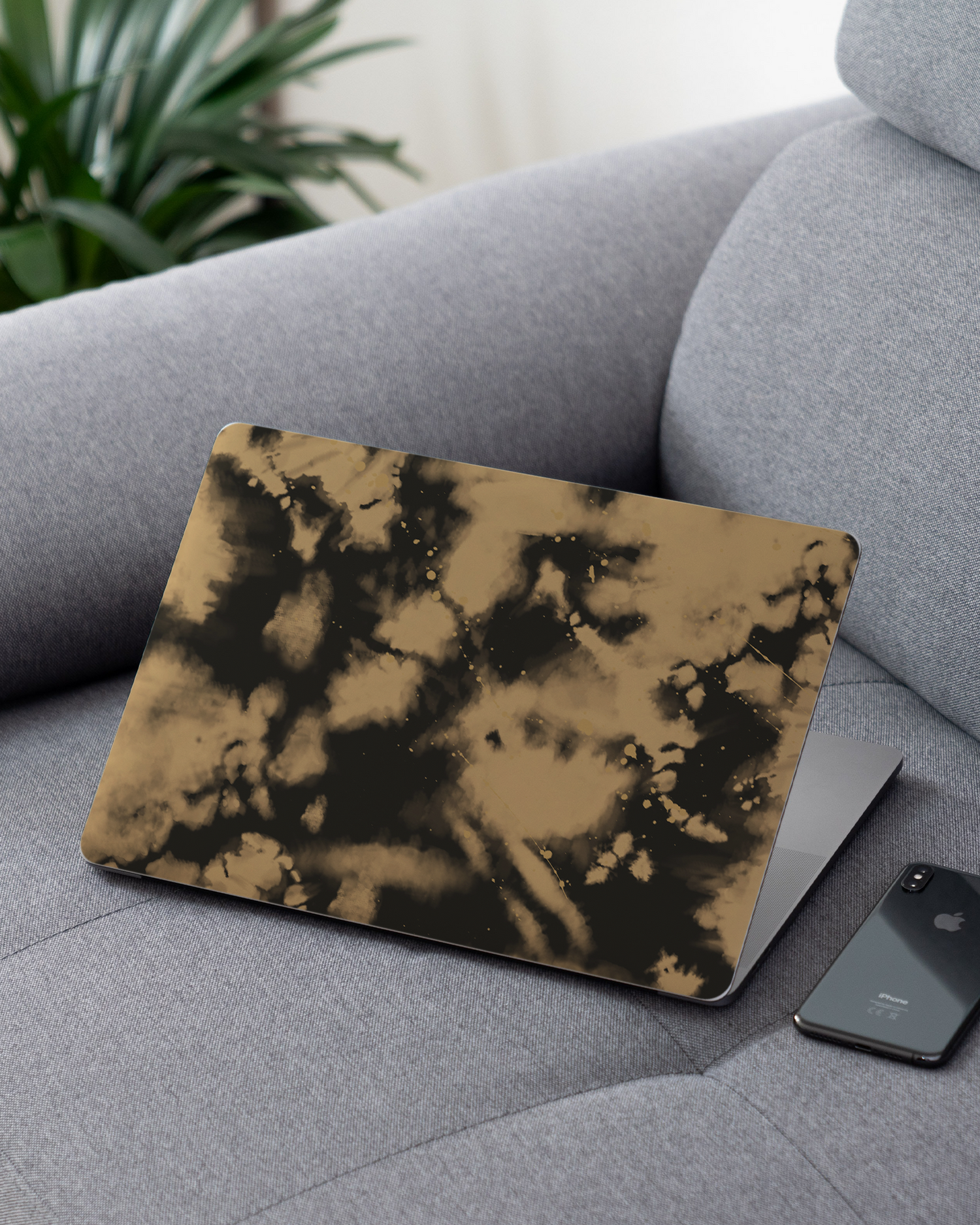 Bleached Laptop Skin for 13 inch Apple MacBooks on a couch