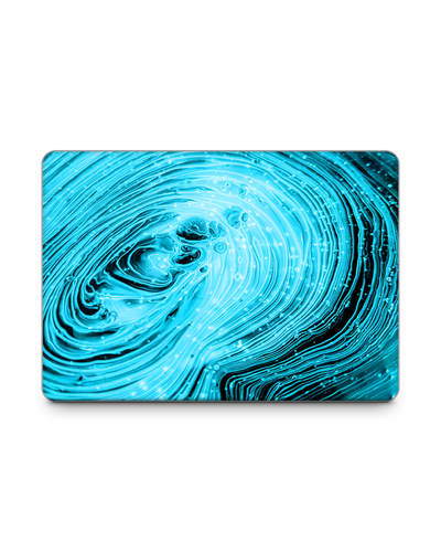 Turquoise Ripples Laptop Skin for 13 inch Apple MacBooks: Front View