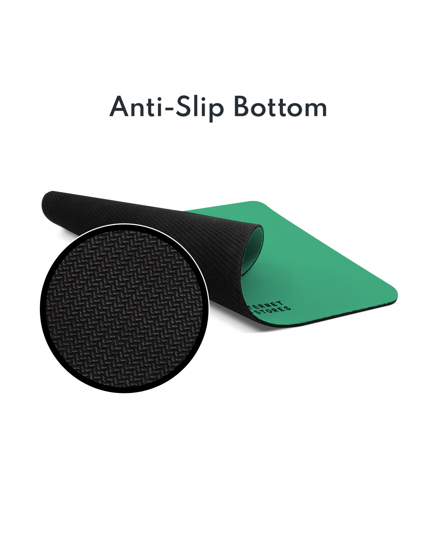 ISG Neon Green Mouse Pad with Non-slip Underside