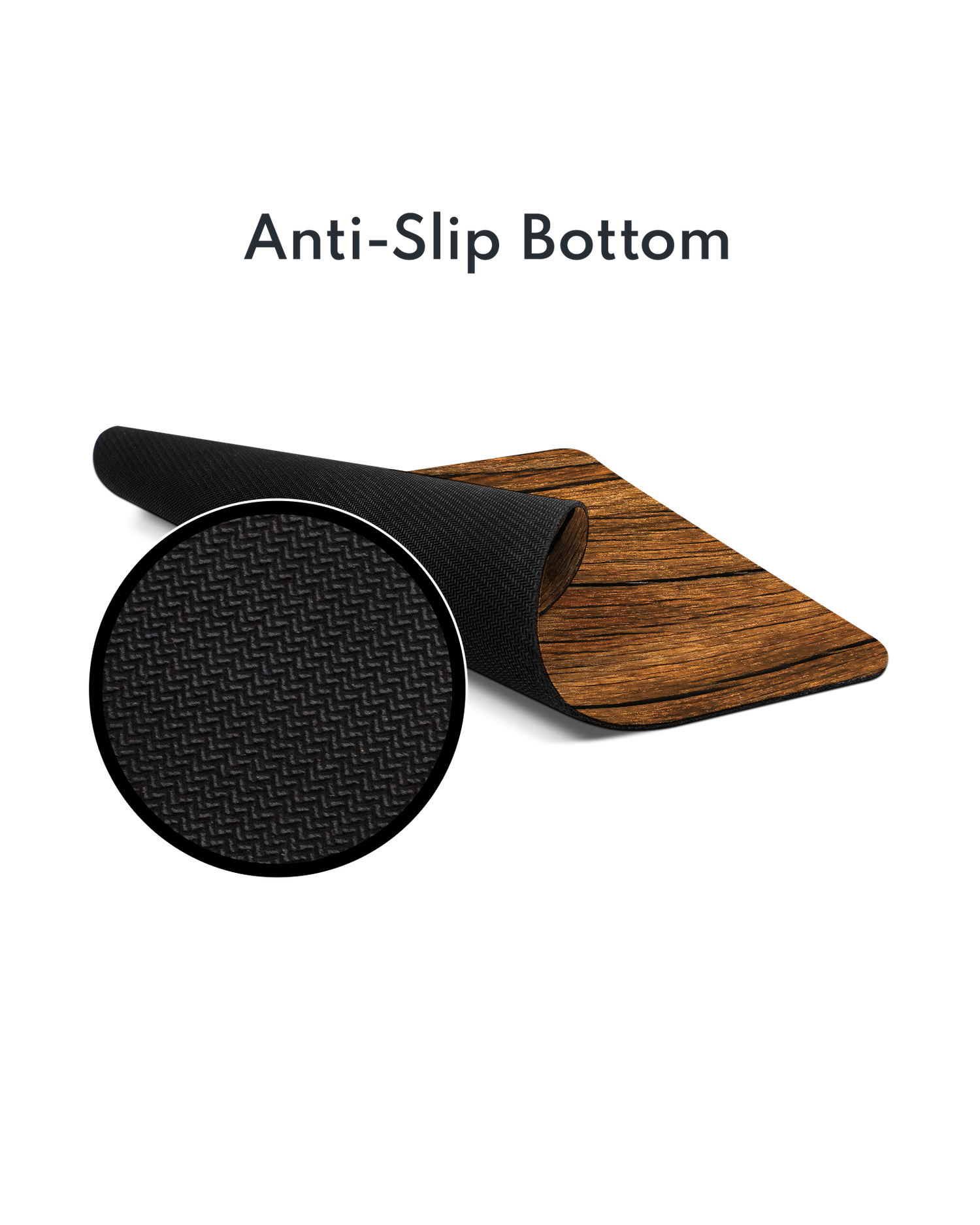 Wood Mouse Pad with Non-slip Underside