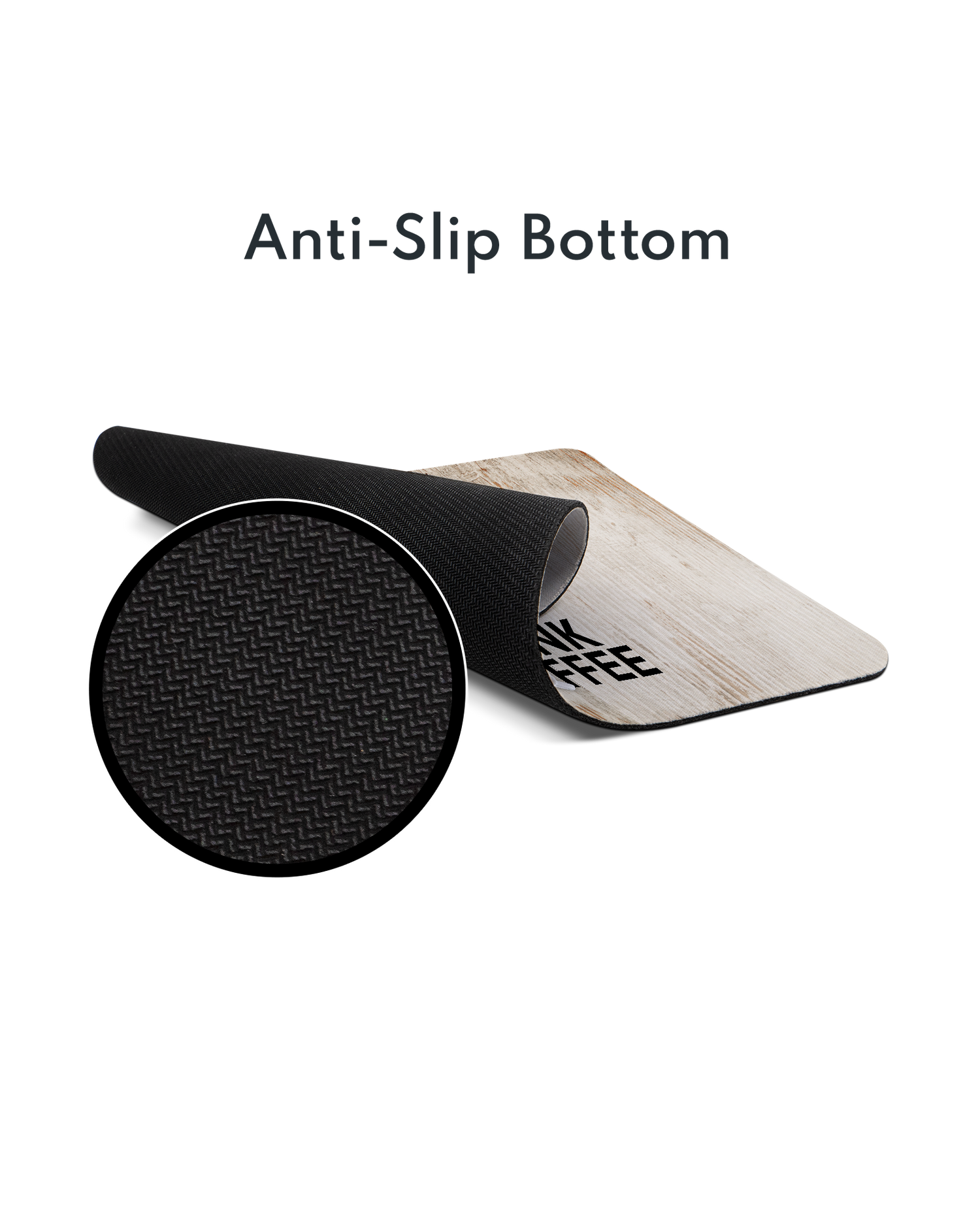 Drink Coffee Mouse Pad with Non-slip Underside