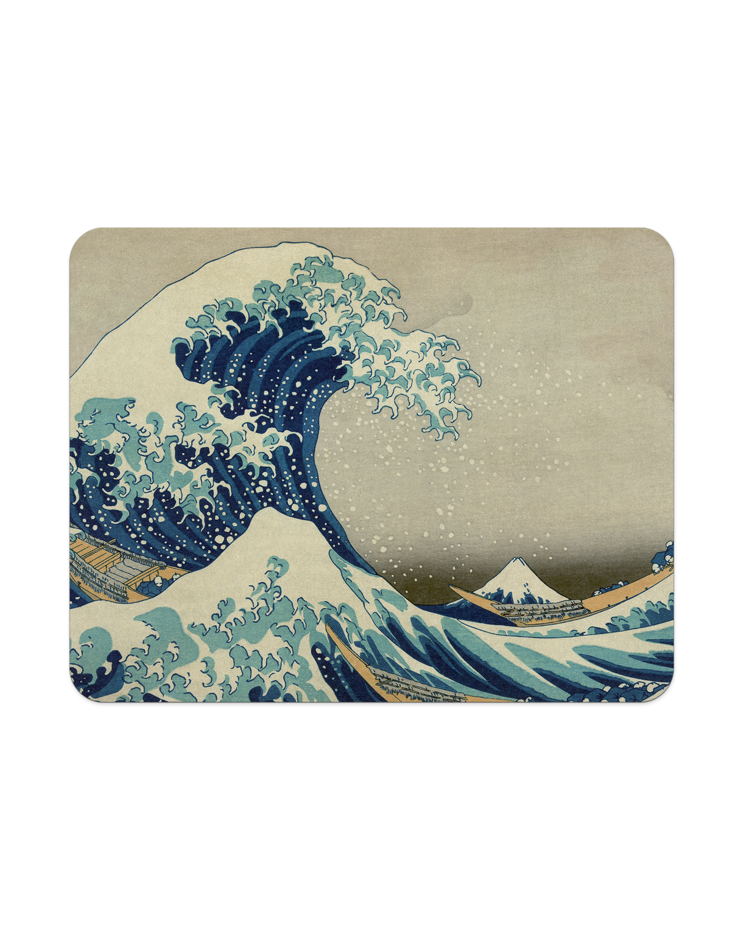 Great Wave Off Kanagawa By Hokusai Mouse Pad from Top