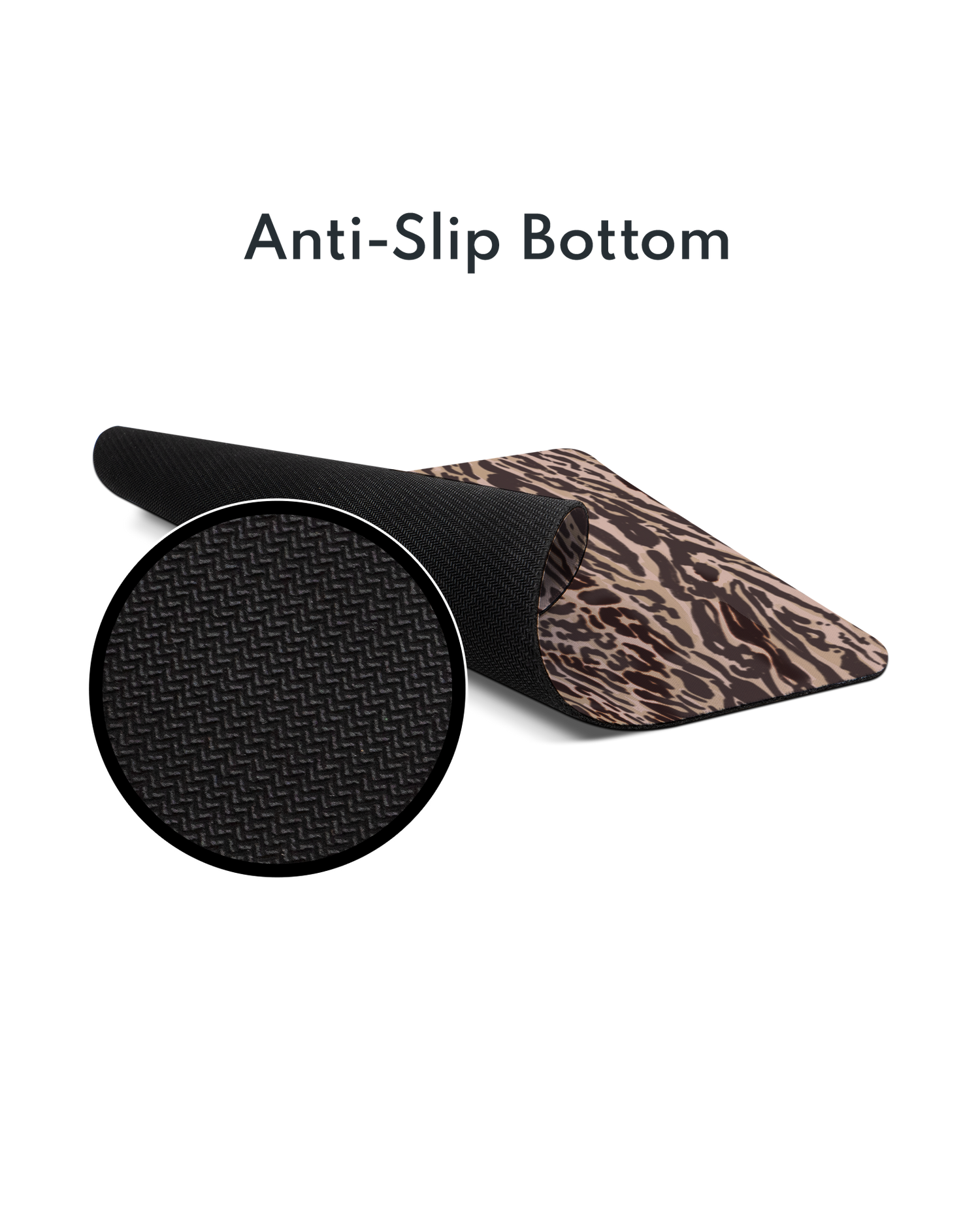 Animal Skin Tough Love Mouse Pad with Non-slip Underside