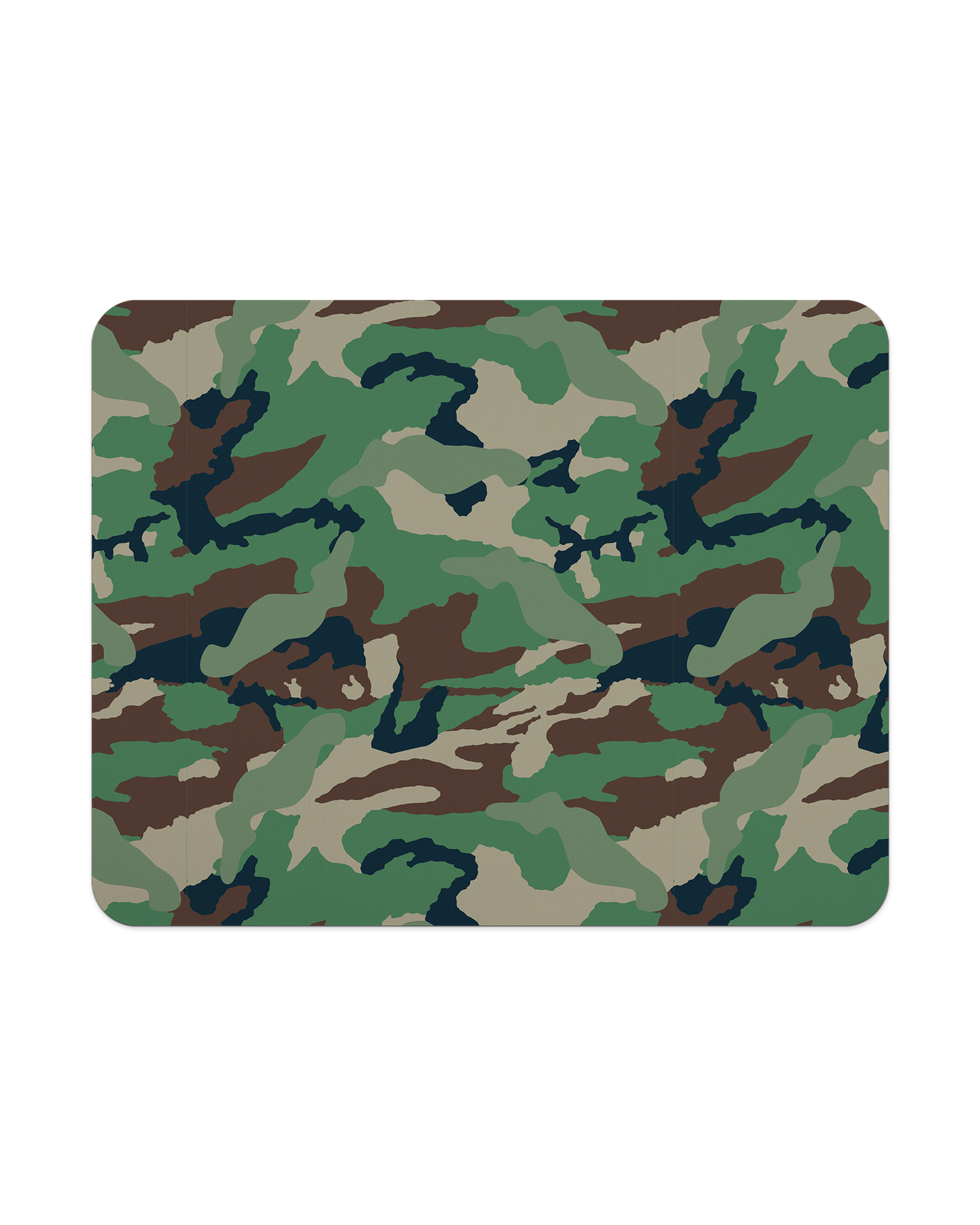 Green and Brown Camo Mouse Pad from Top