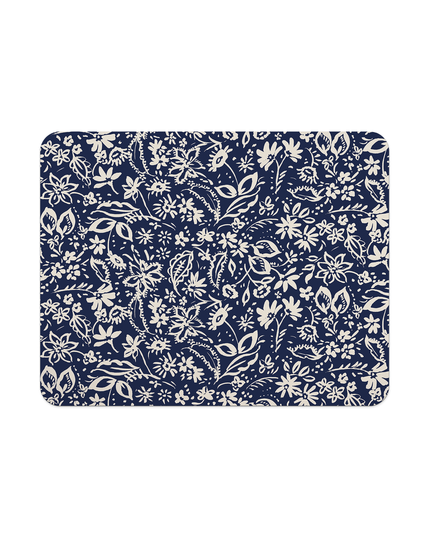 Ditsy Blue Paisley Mouse Pad from Top
