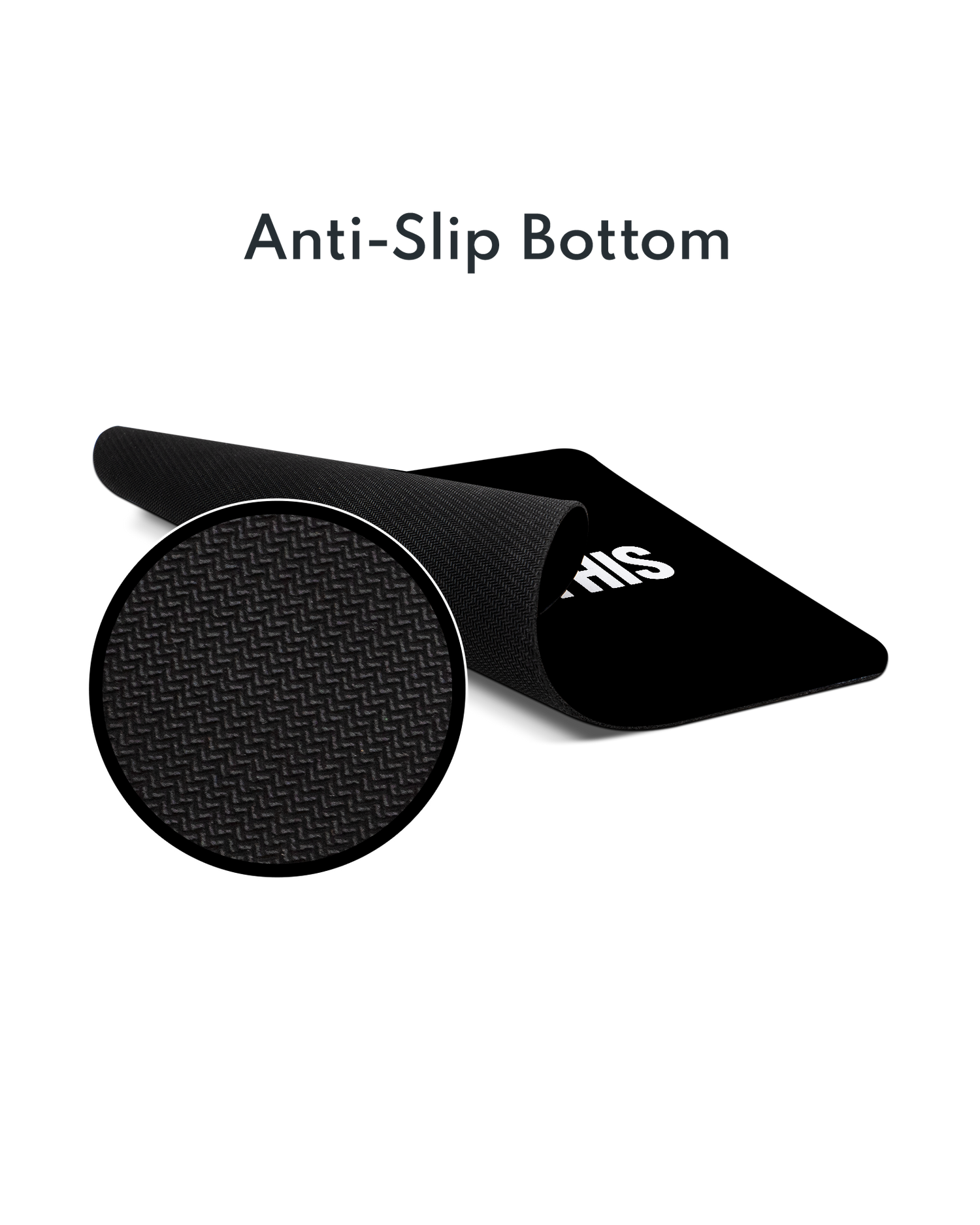 You Got This Black Mouse Pad with Non-slip Underside