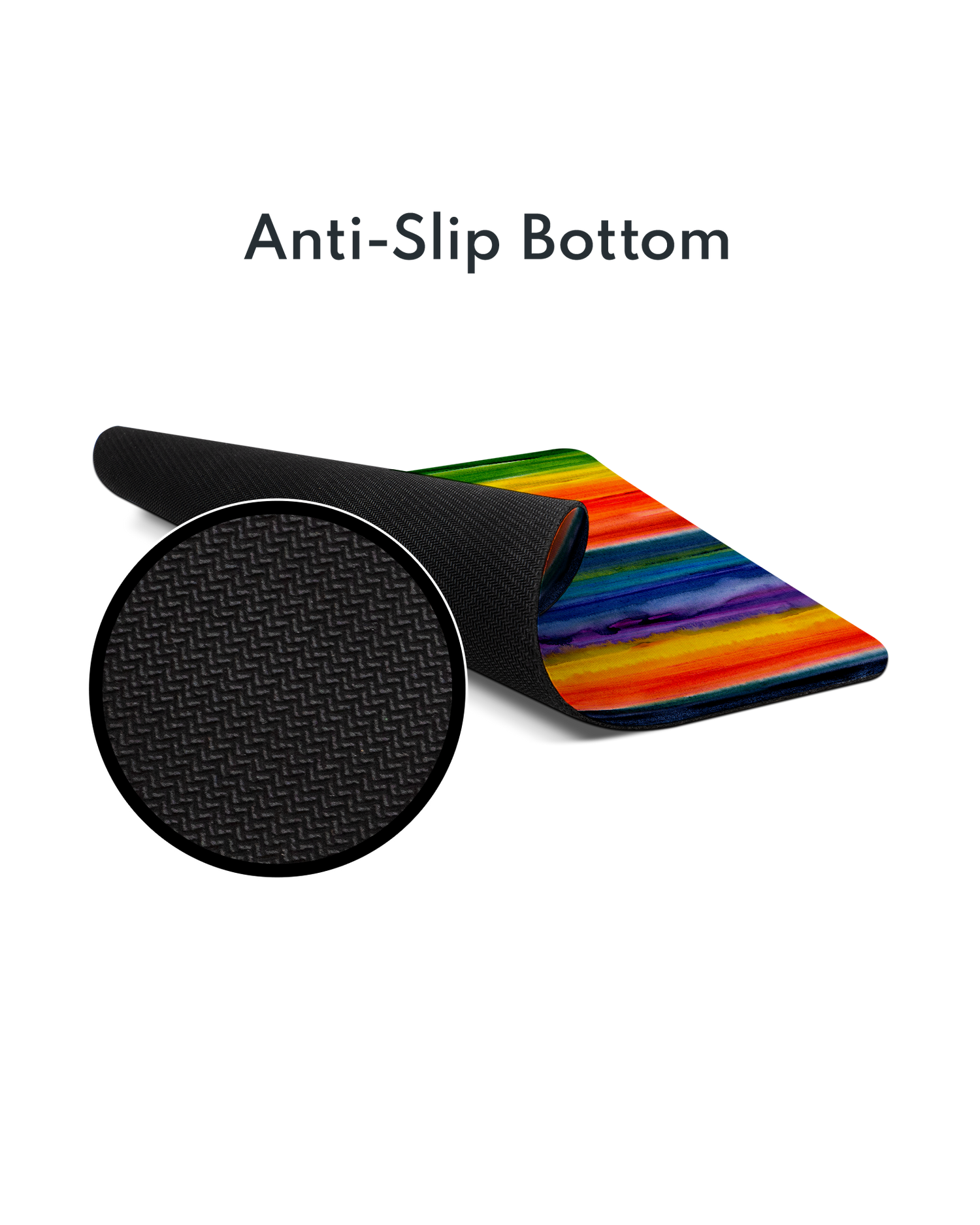 Striped Tie Dye Mouse Pad with Non-slip Underside