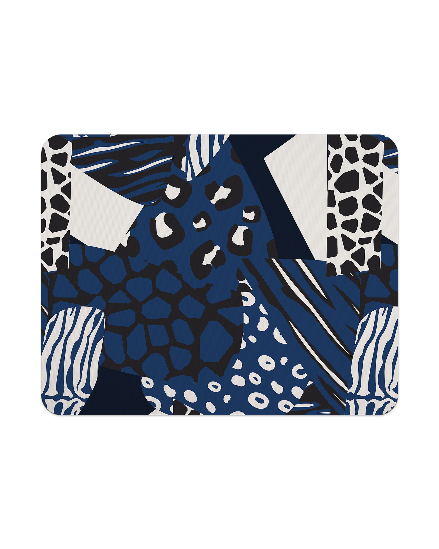 Animal Print Patchwork Mouse Pad from Top
