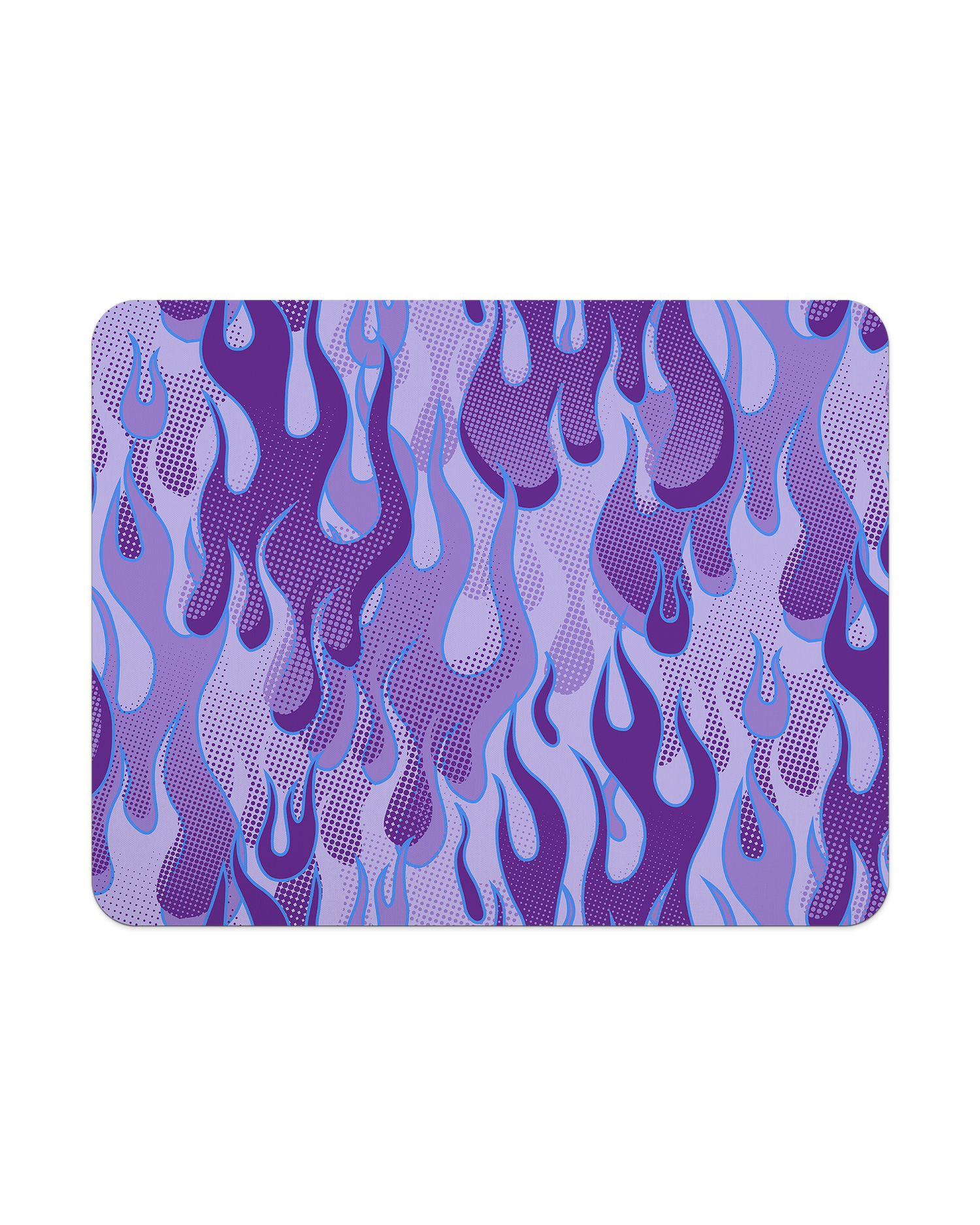 Purple Flames Mouse Pad from Top
