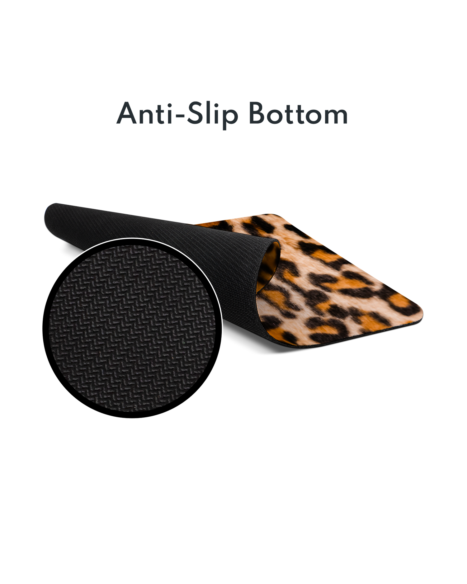 Leopard Pattern Mouse Pad with Non-slip Underside