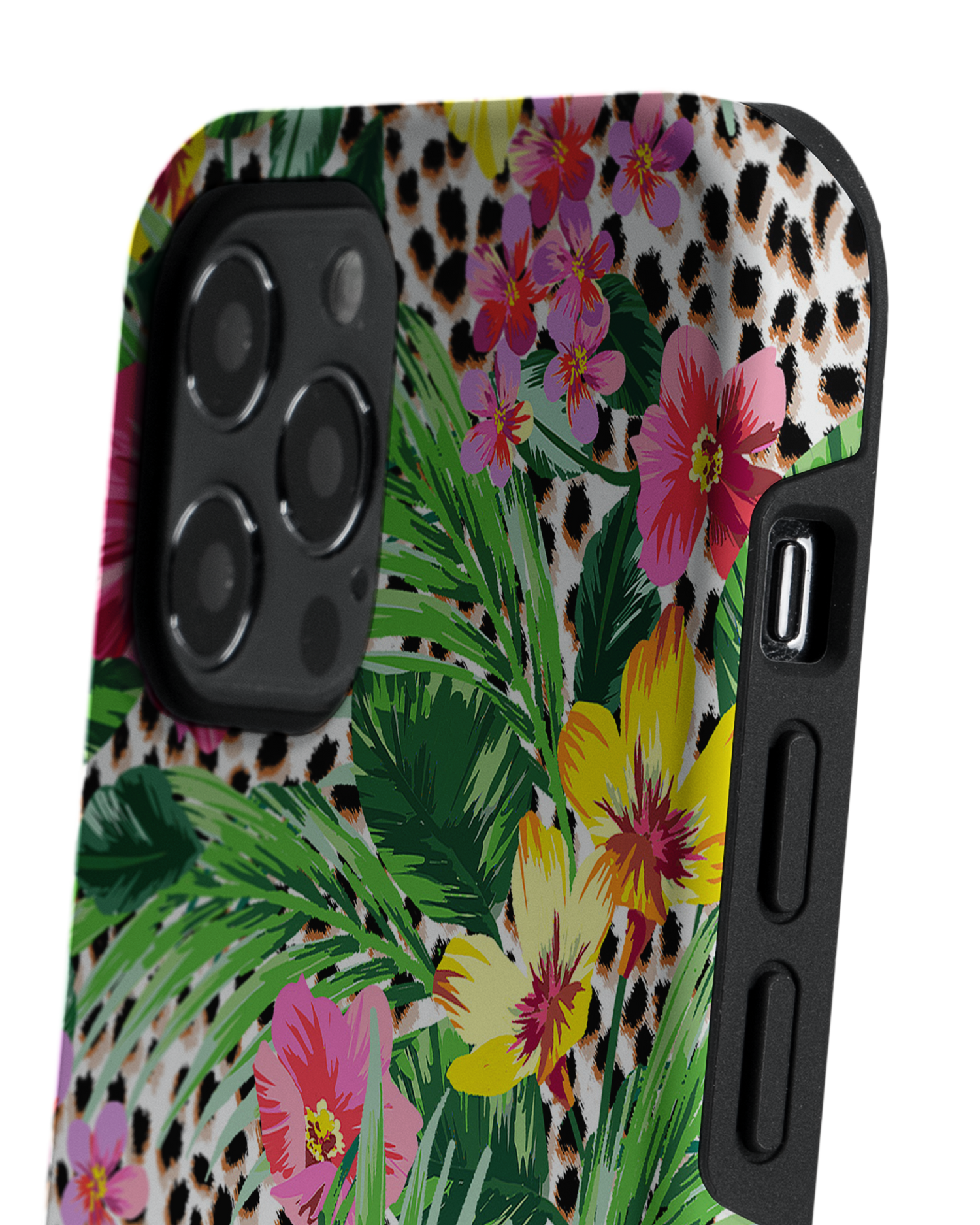 Tropical Cheetah Premium Phone Case Apple iPhone 12, Apple iPhone 12 Pro: Detail Shot 2