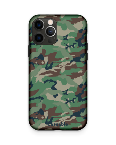 Green and Brown Camo Premium Phone Case Apple iPhone 12, Apple iPhone 12 Pro