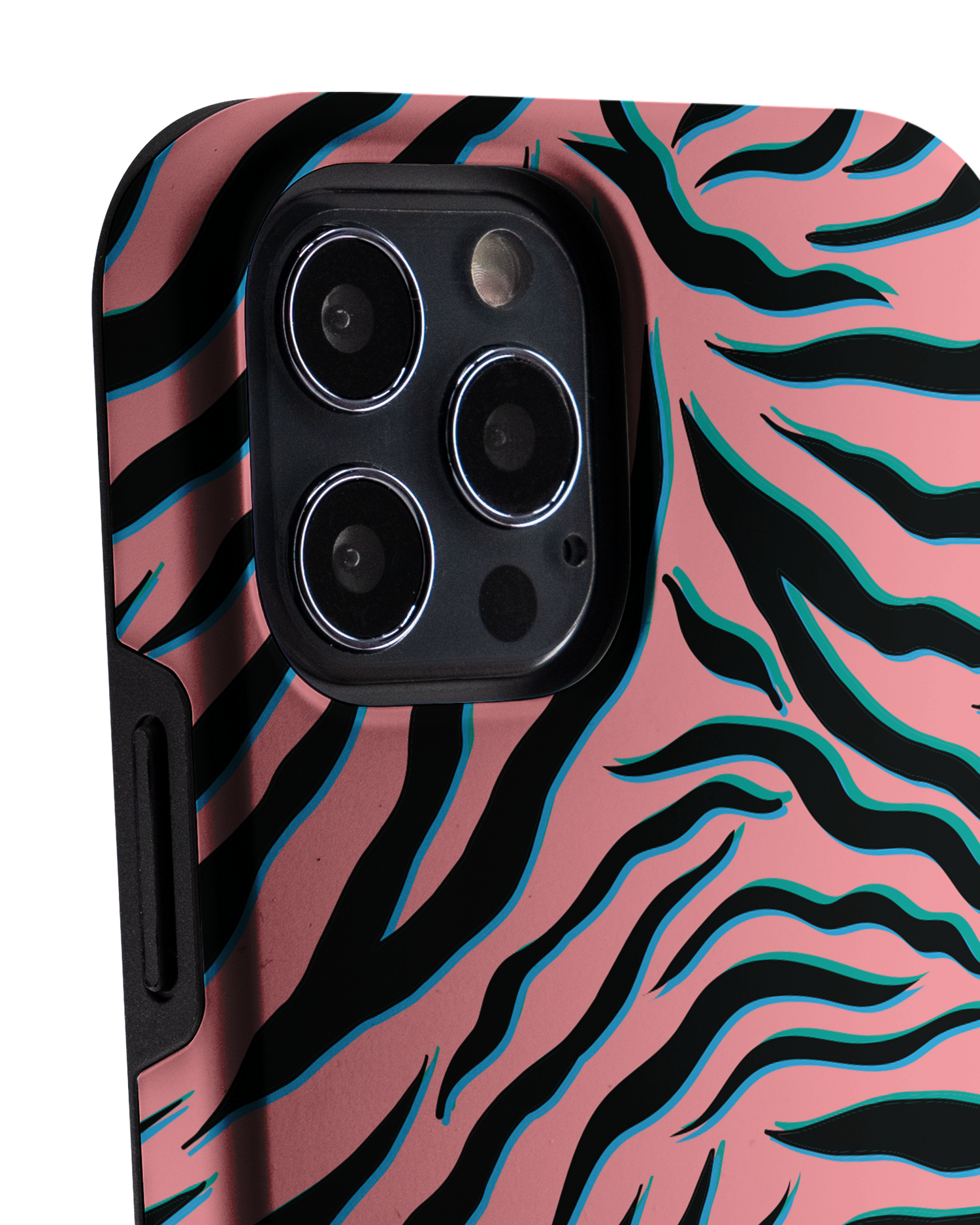 Pink Zebra Premium Phone Case Apple iPhone 12, Apple iPhone 12 Pro: Detail Shot 1