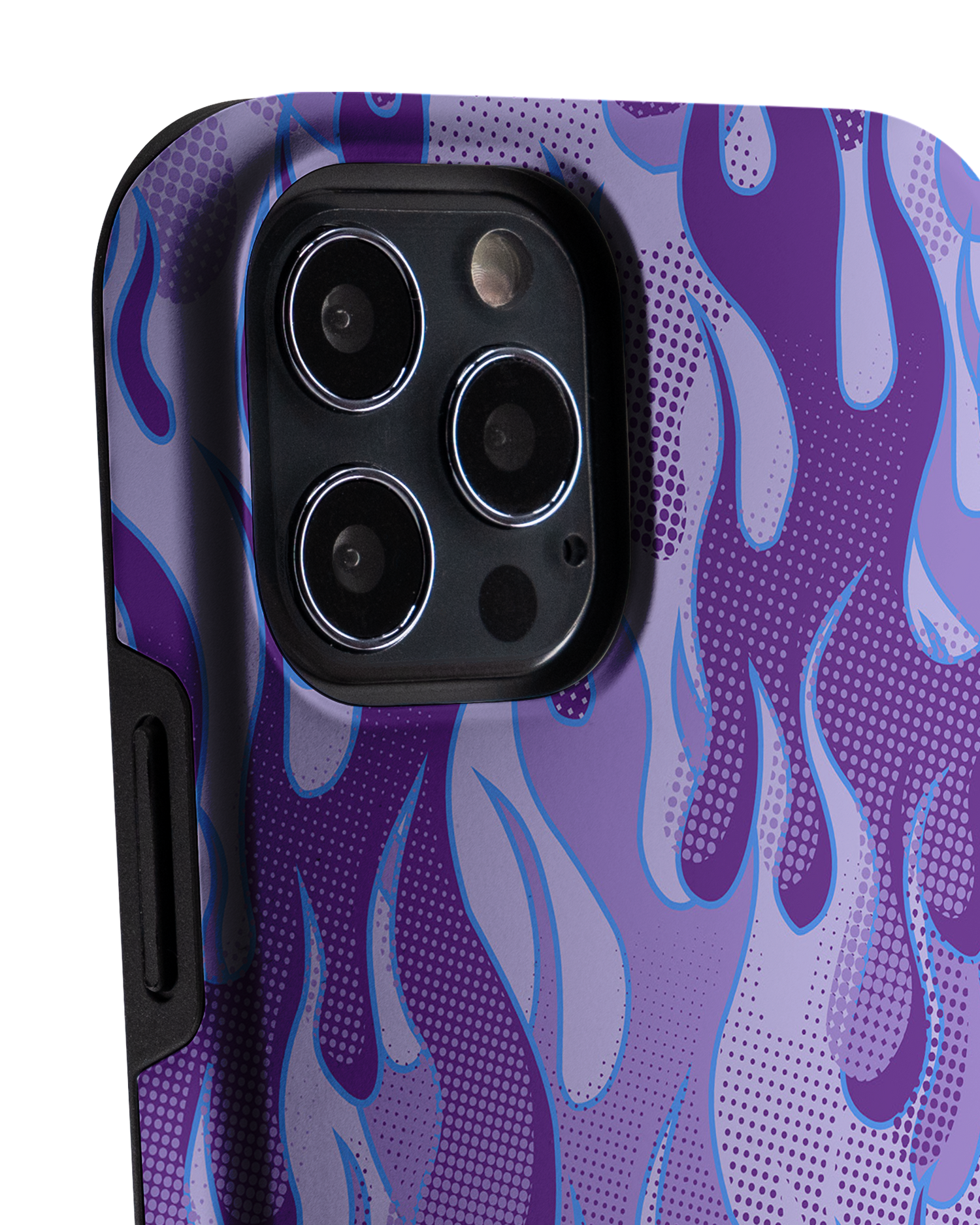 Purple Flames Premium Phone Case Apple iPhone 12, Apple iPhone 12 Pro: Detail Shot 1
