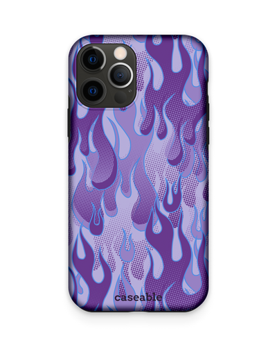 Purple Flames Premium Phone Case Apple iPhone 12, Apple iPhone 12 Pro