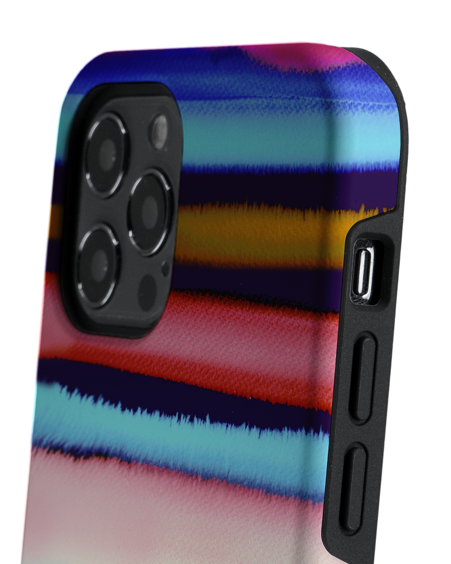 Watercolor Stripes Premium Phone Case Apple iPhone 12, Apple iPhone 12 Pro: Detail Shot 2
