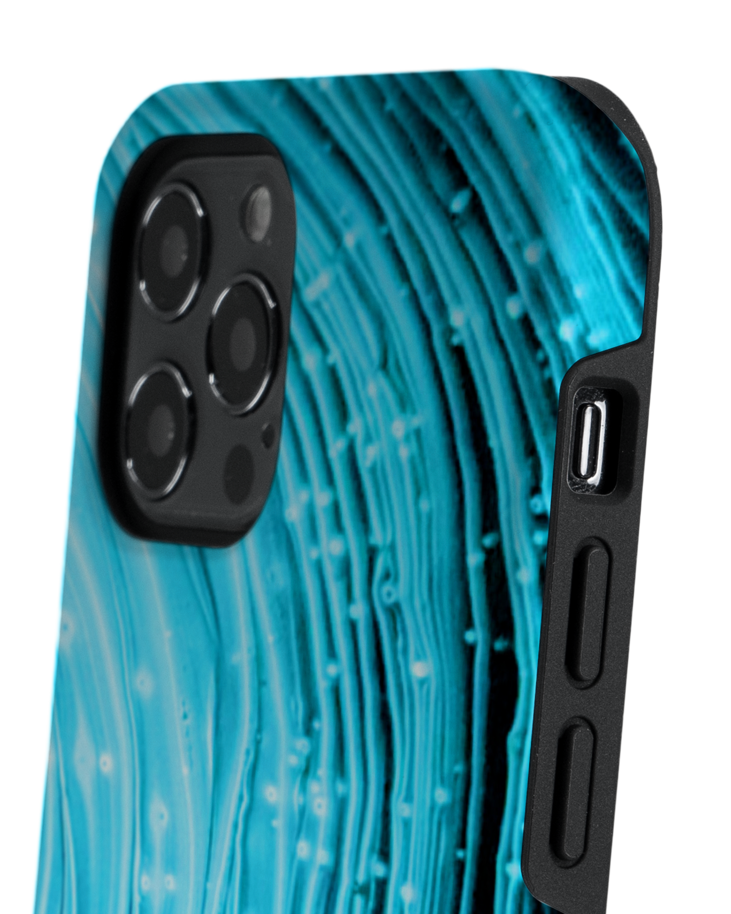 Turquoise Ripples Premium Phone Case Apple iPhone 12, Apple iPhone 12 Pro: Detail Shot 2