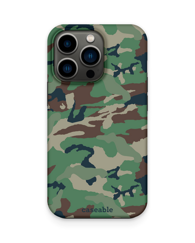 Green and Brown Camo Premium Phone Case Apple iPhone 13 Pro