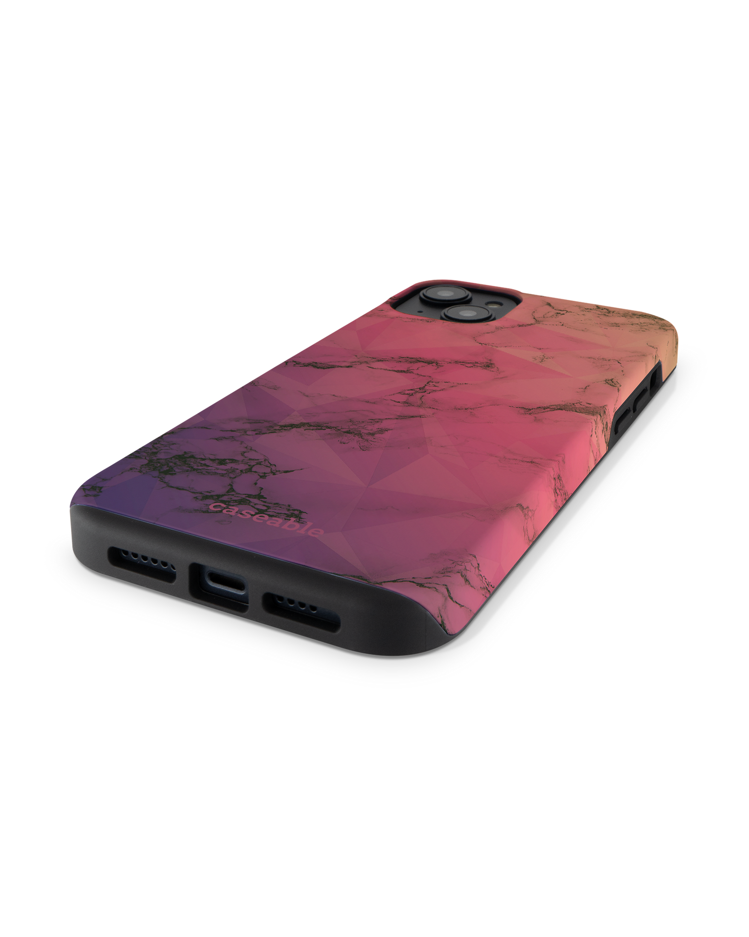 Marbled Triangles Premium Phone Case for Apple iPhone 14 Plus: Lying
