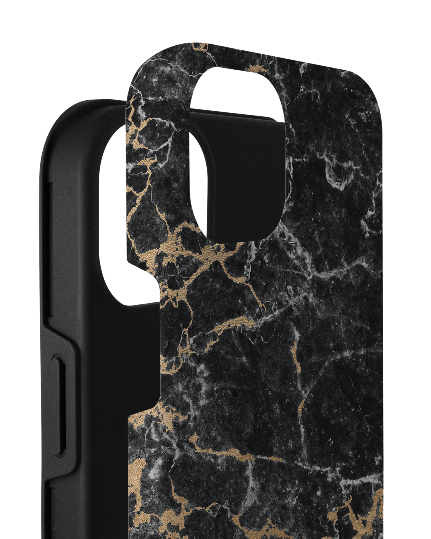 Marble and Gold Premium Phone Case for Apple iPhone 14 Plus consisting of 2 parts