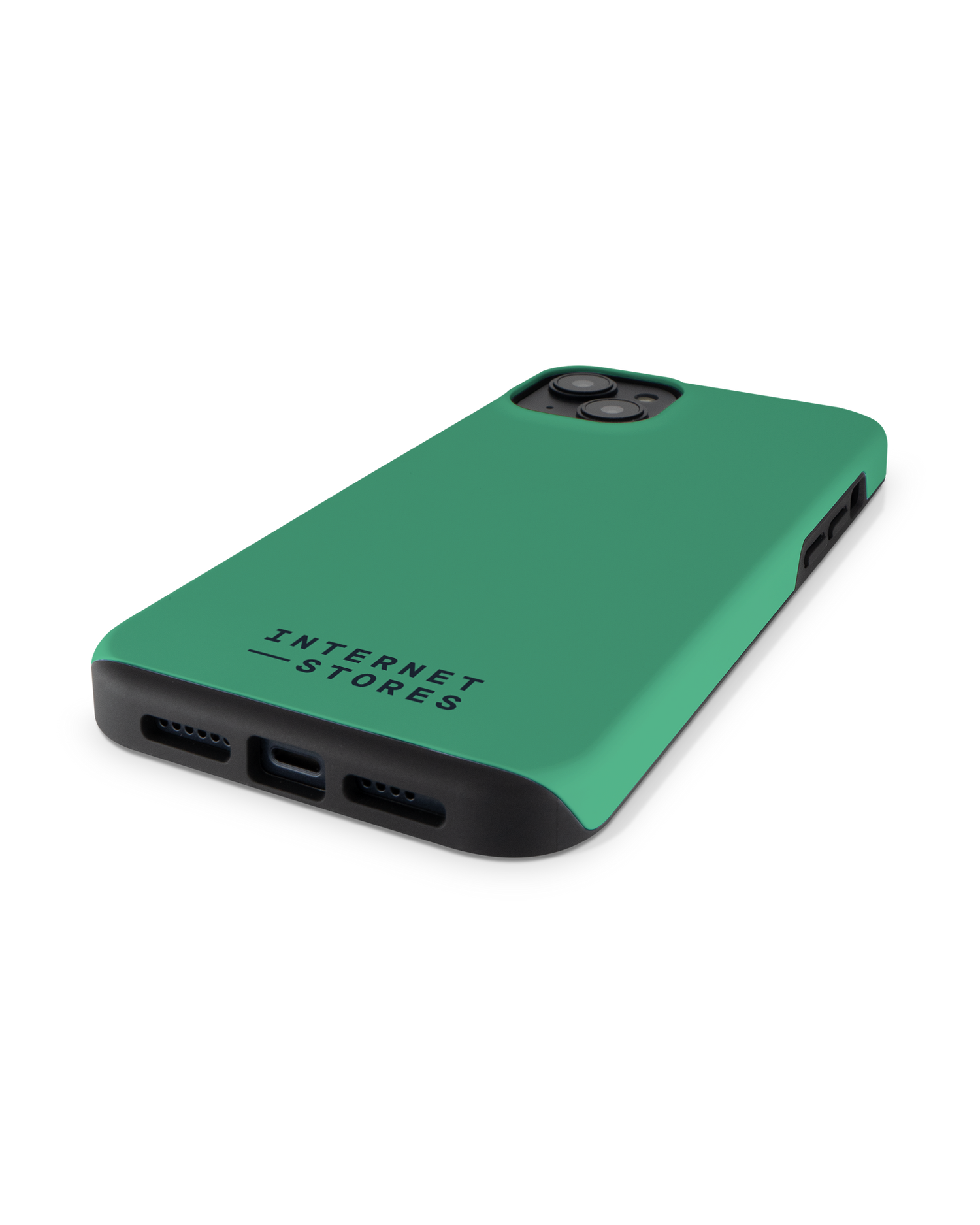ISG Neon Green Premium Phone Case for Apple iPhone 14 Plus: Lying