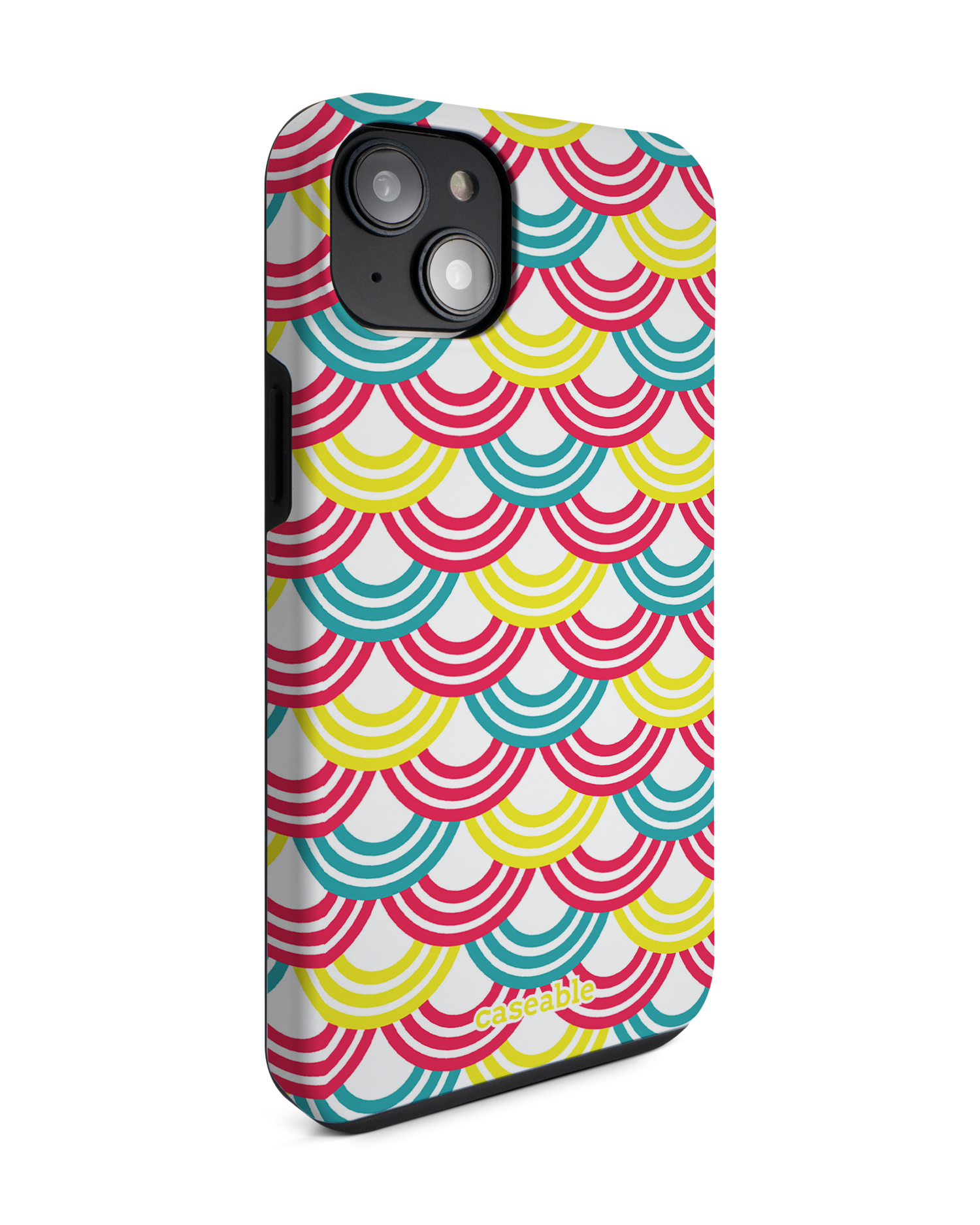 Rainbow Premium Phone Case for Apple iPhone 14 Plus: View from the left side